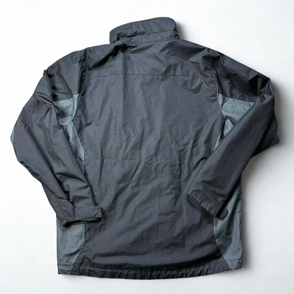 Champion Mens Windbreaker Jacket Medium Black Gray Full Zip Lightweight - Picture 2 of 5